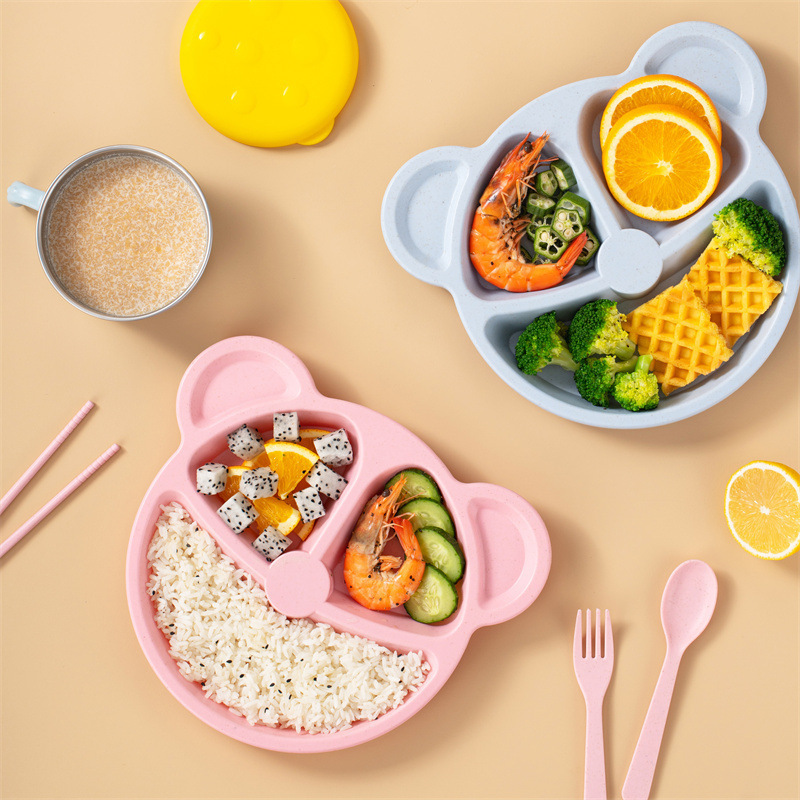 Baby Food Menu - 3pcs/Set Peralatan Makan Anak dari Jerami